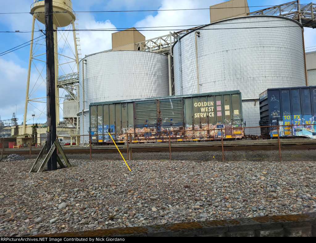 Boxcars waiting at GP mill